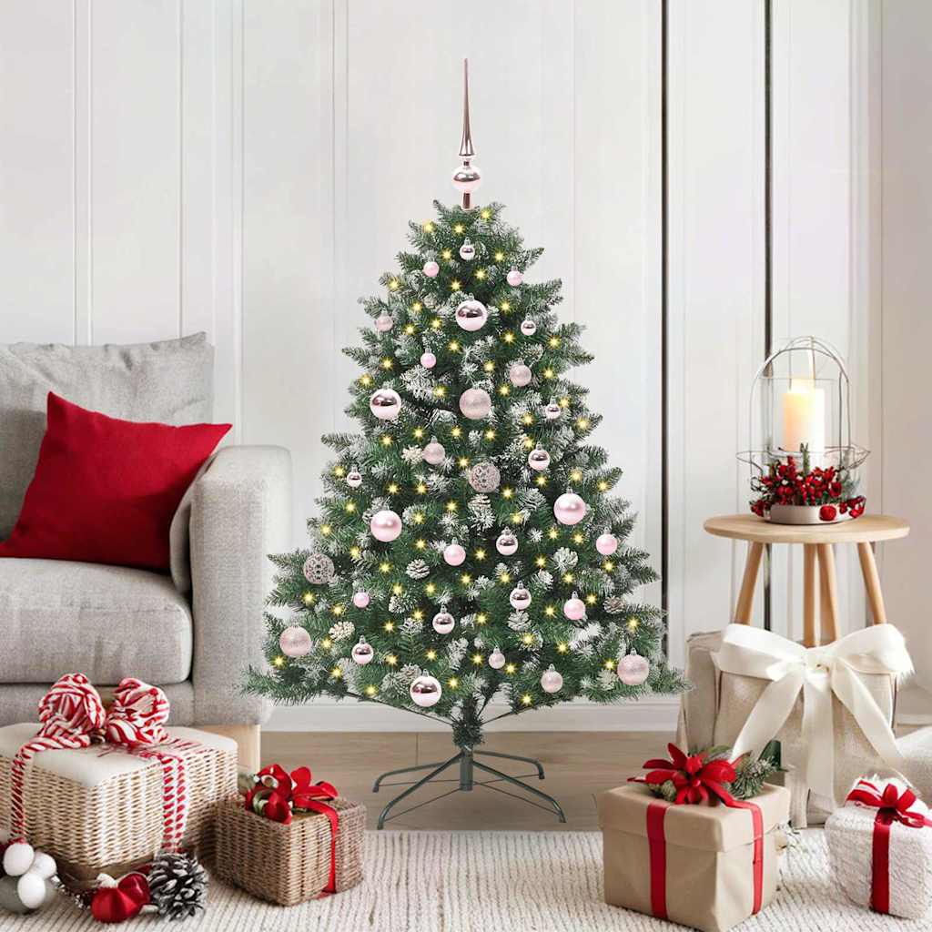 vidaXL Árbol de Navidad artificial Verde 120 cm PVC, Plástico y Acero