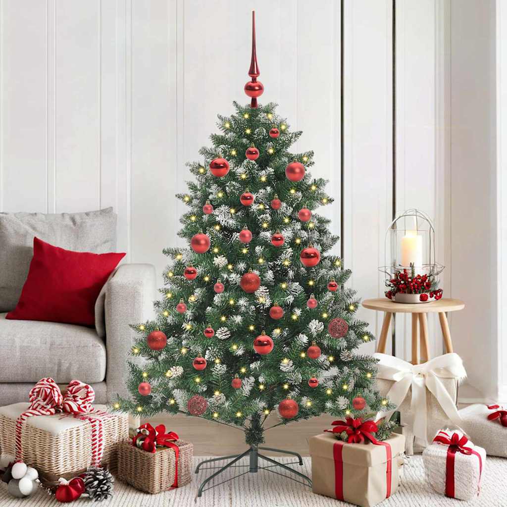 vidaXL Árbol de Navidad artificial Verde 150 cm PVC, Plástico y Acero