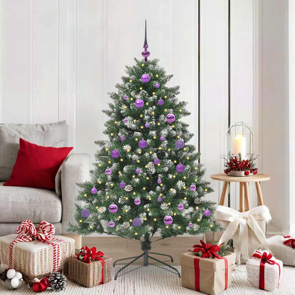 vidaXL Árbol de Navidad artificial Verde 150 cm PVC, Plástico y Acero