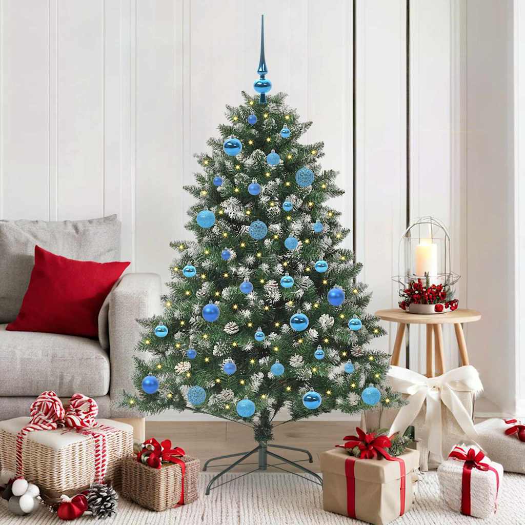 vidaXL Árbol de Navidad artificial Verde 150 cm PVC, Plástico y Acero