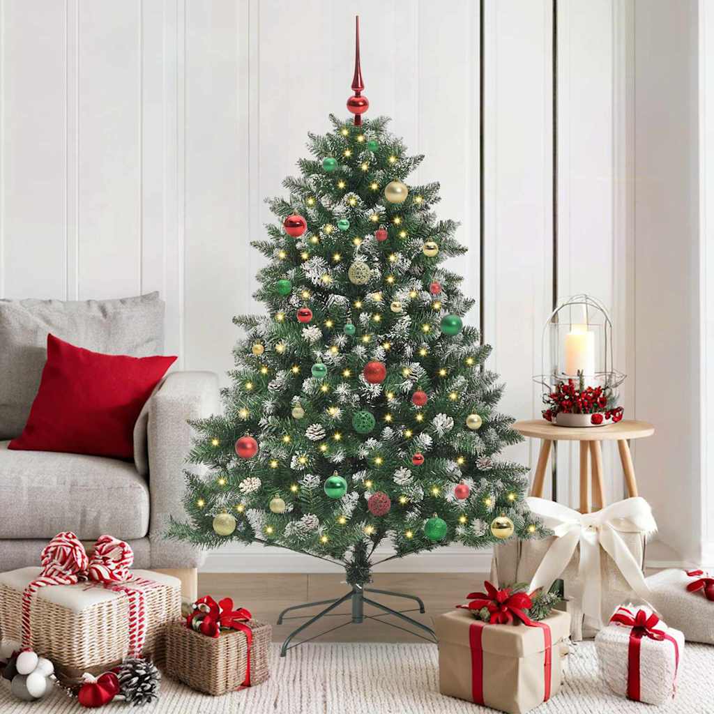 vidaXL Árbol de Navidad artificial Verde 150 cm PVC, Plástico y Acero