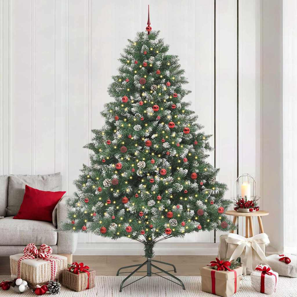 vidaXL Árbol de Navidad artificial Verde 240 cm PVC, Plástico y Acero