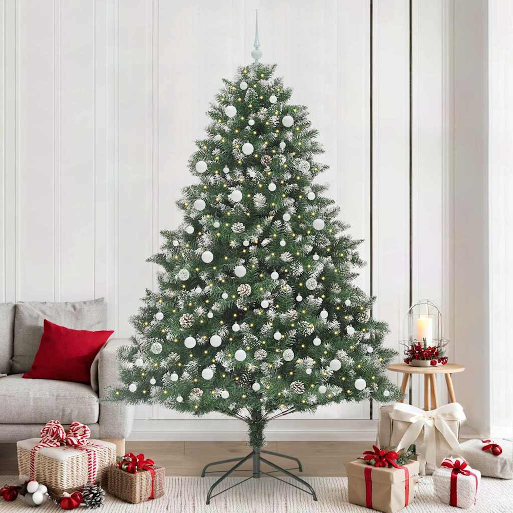vidaXL Árbol de Navidad artificial Verde 240 cm PVC, Plástico y Acero