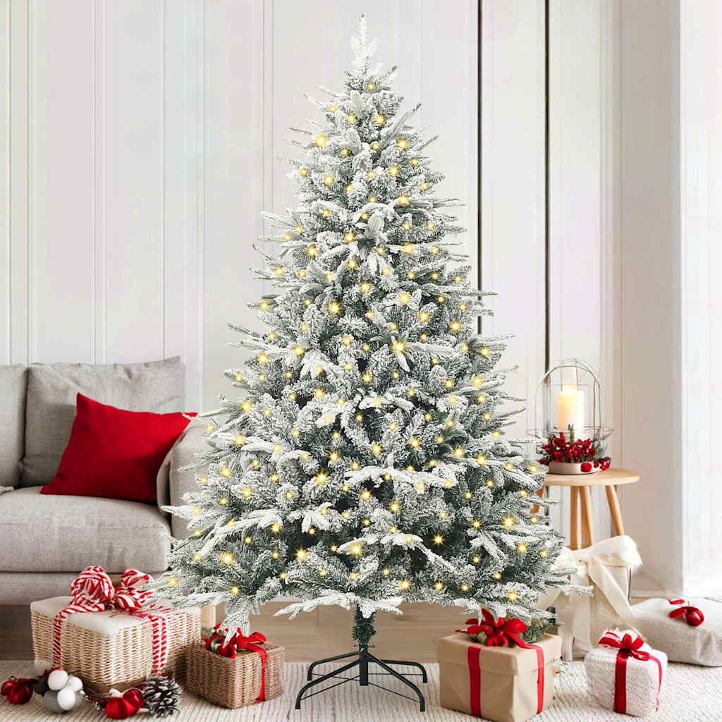 vidaXL Árbol de Navidad artificial pre-iluminado Verde 180 cm PVC y PE