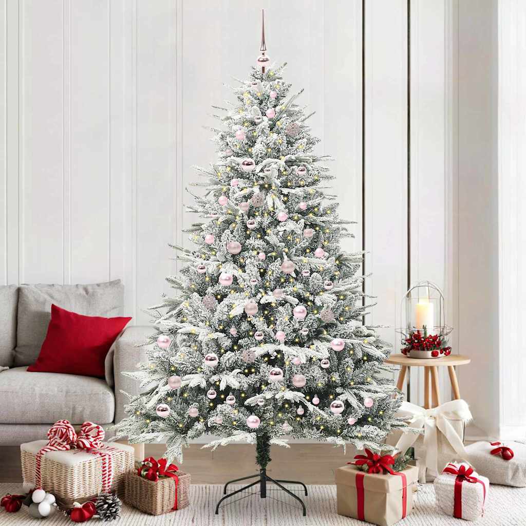 vidaXL Árbol de Navidad Artificial Pre-iluminado con Juego de Bolas