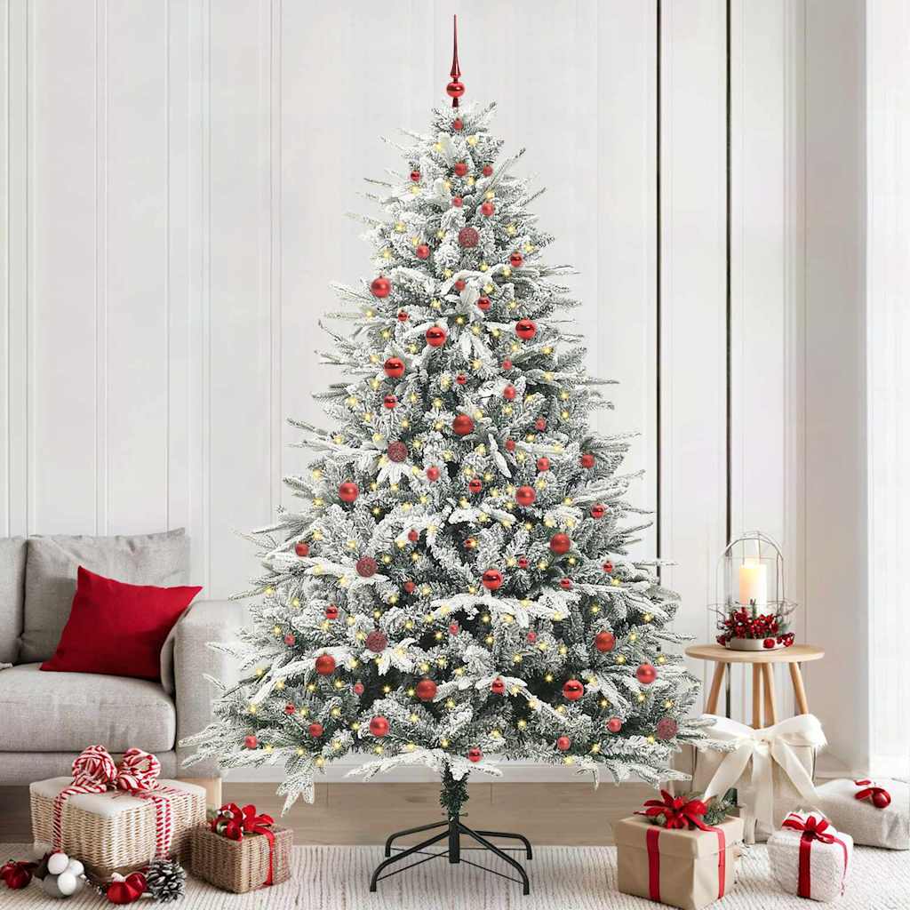 vidaXL Árbol de Navidad Artificial Pre-iluminado con Juego de Bolas