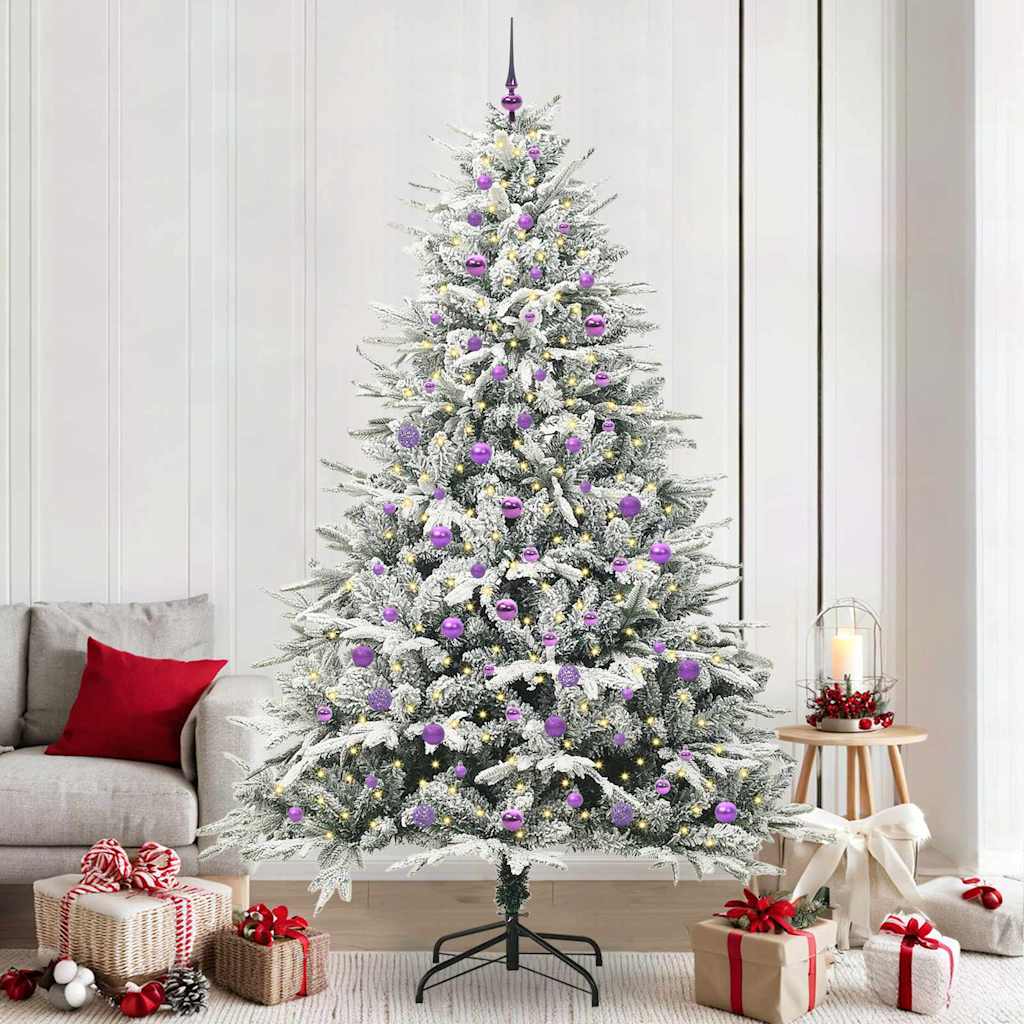 vidaXL Árbol de Navidad Artificial Pre-iluminado con Juego de Bolas