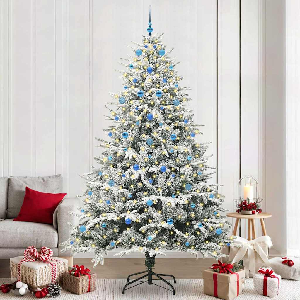 vidaXL Árbol de Navidad Artificial Pre-iluminado con Juego de Bolas