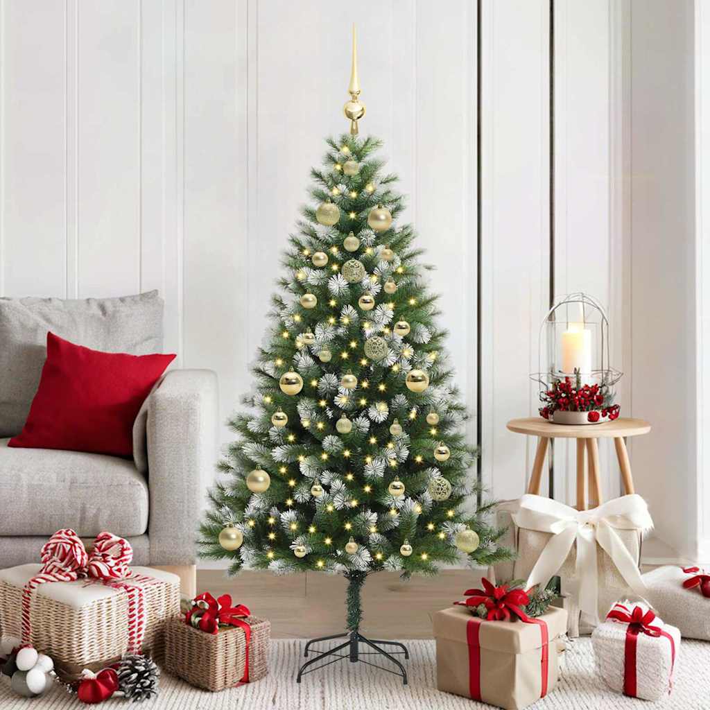 vidaXL Árbol de Navidad Artificial con Nieve Esponjosa y Plegable