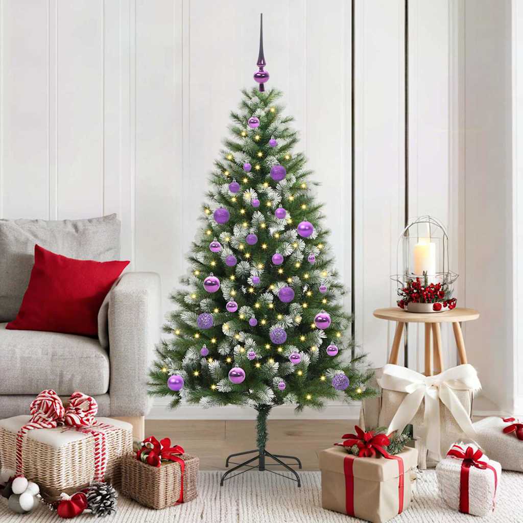 vidaXL Árbol de Navidad Artificial con Nieve Esponjosa y Plegable