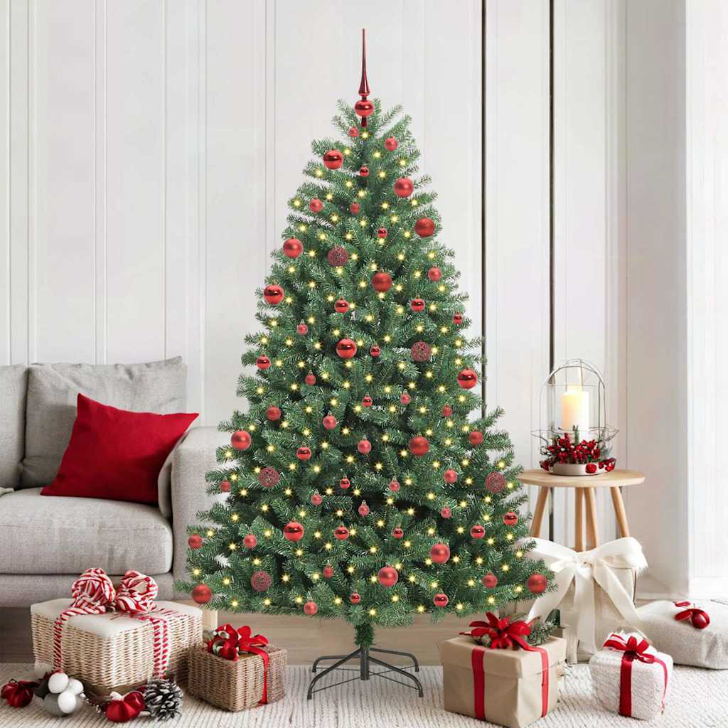 vidaXL Árbol de Navidad artificial con ramas articuladas Verde 180 cm