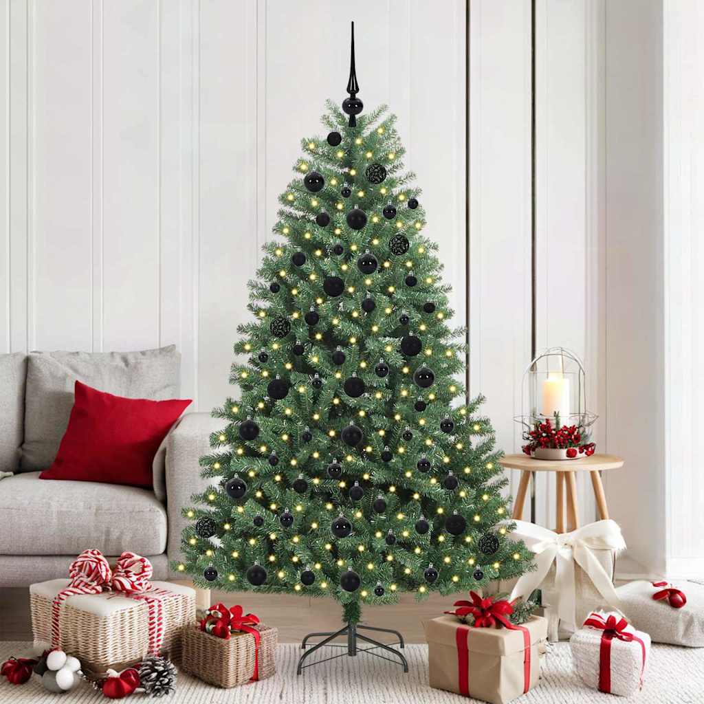 vidaXL Árbol de Navidad artificial con ramas articuladas Verde 180 cm