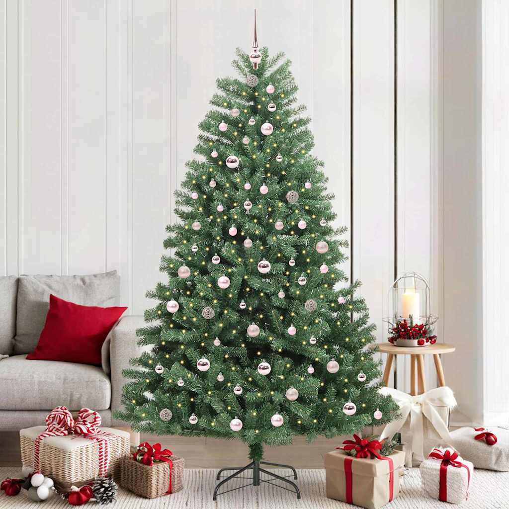 vidaXL Árbol de Navidad artificial con ramas articuladas Verde 210 cm