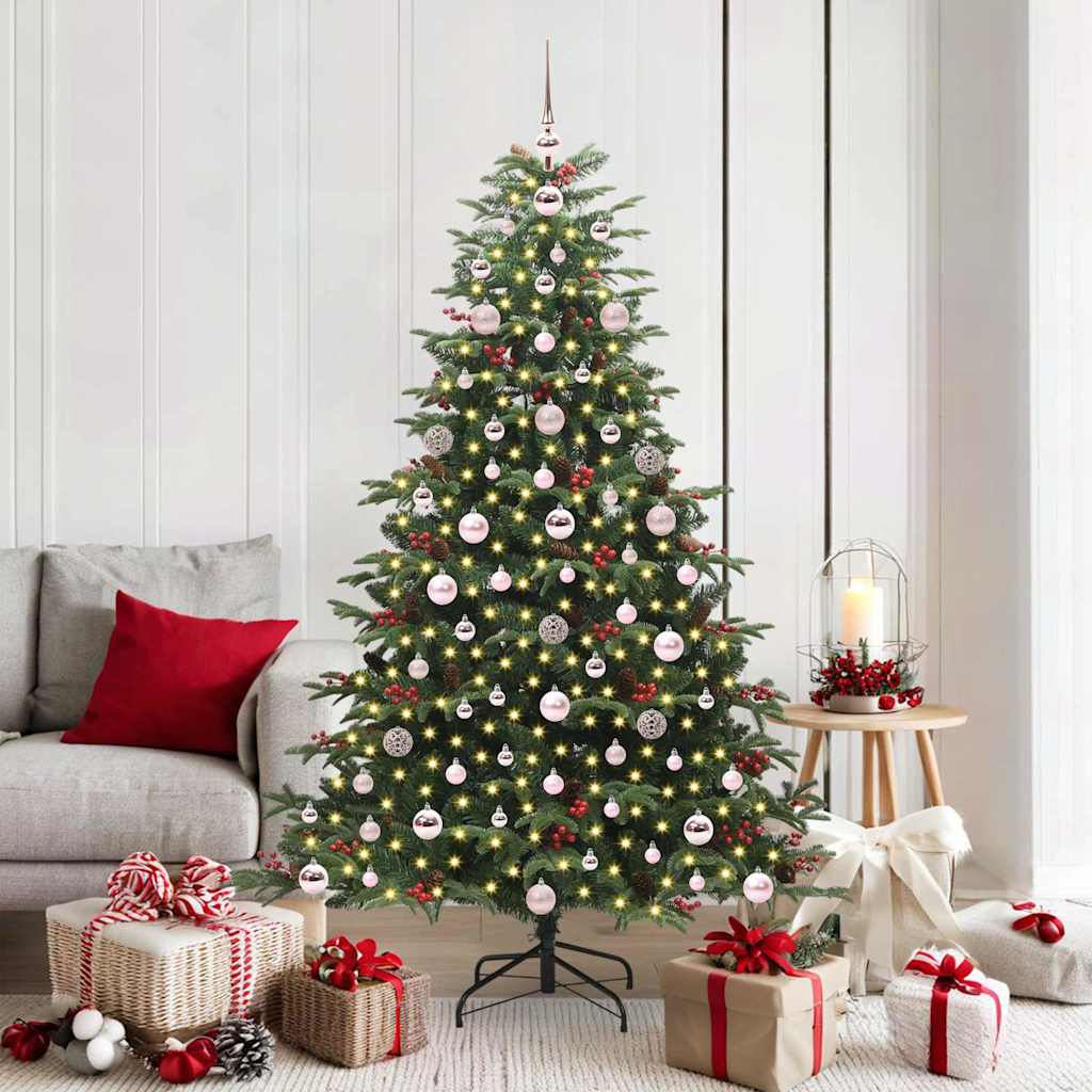 vidaXL Árbol de Navidad artificial Verde 180 cm PVC, Metal y Plástico