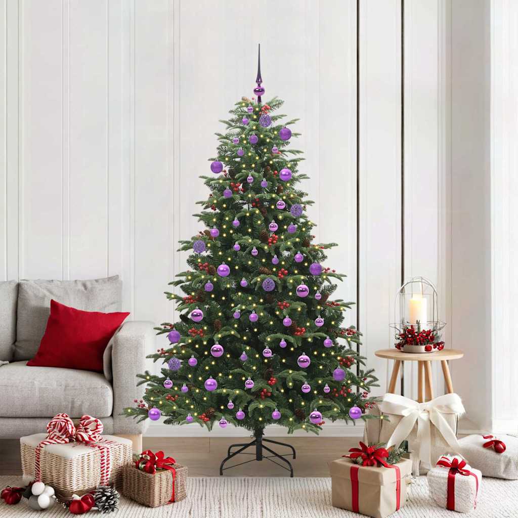 vidaXL Árbol de Navidad artificial Verde 180 cm PVC, Metal y Plástico