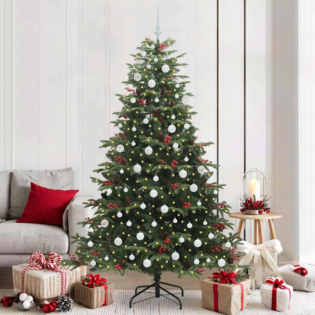 vidaXL Árbol de Navidad artificial Verde 210 cm PVC, Metal y Plástico