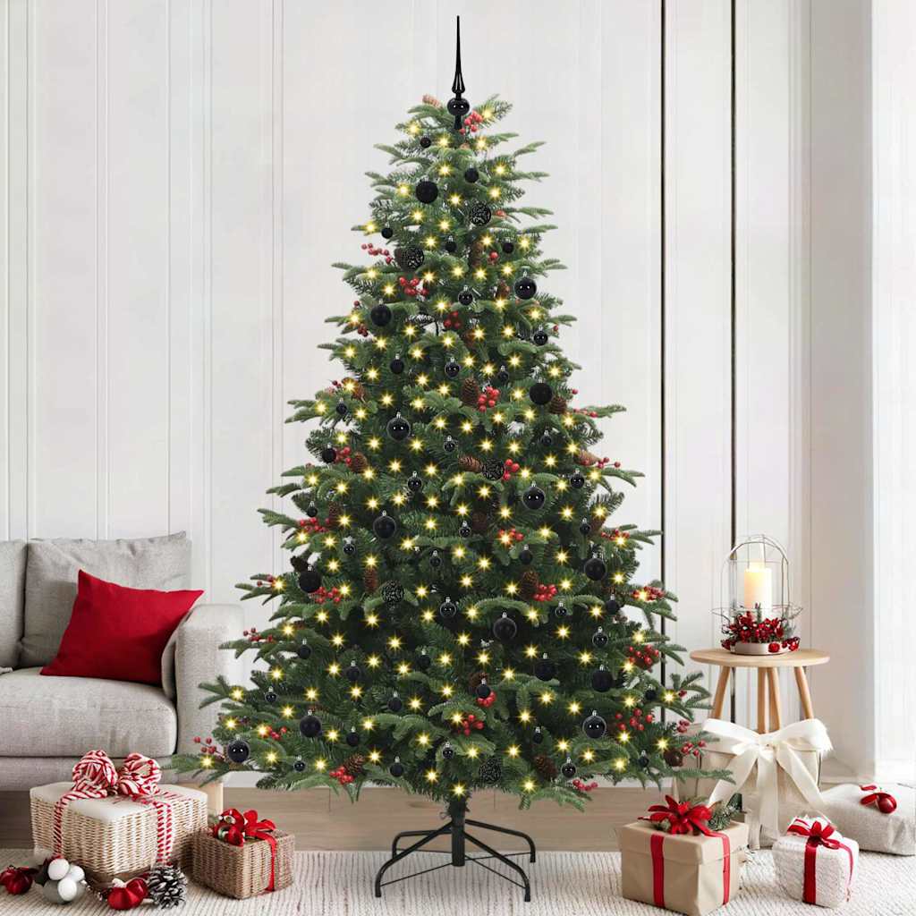 vidaXL Árbol de Navidad artificial Verde 240 cm PVC, Metal y Plástico