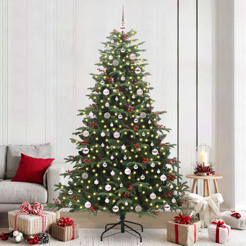vidaXL Árbol de Navidad artificial Verde 240 cm PVC, Metal y Plástico