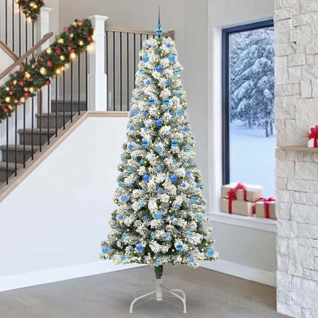 vidaXL Árbol de Navidad artificial con ramas articuladas Verde y