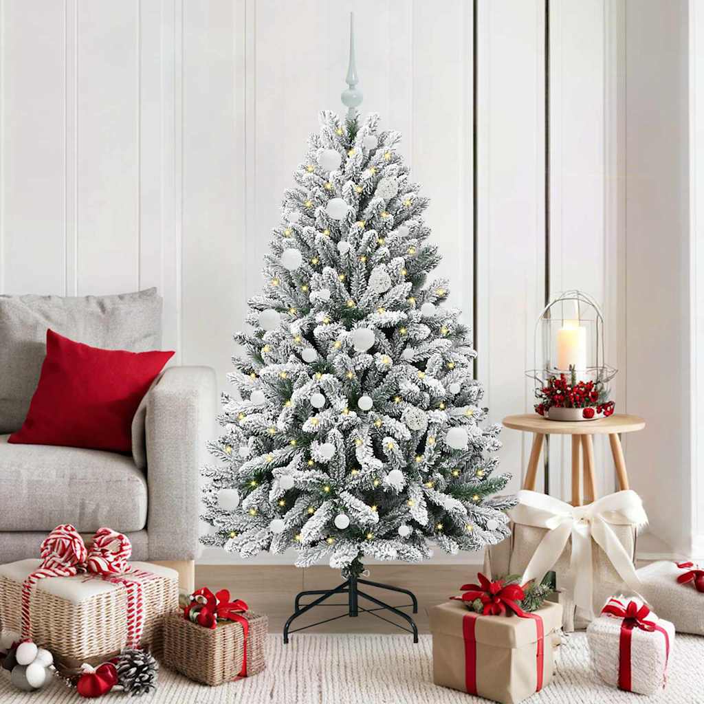 vidaXL Árbol de Navidad artificial 150 cm 150 LED Blanco Cálido
