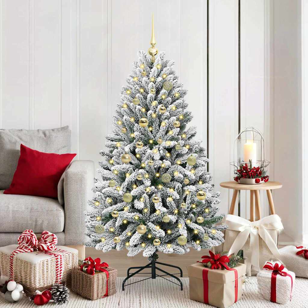 vidaXL Árbol de Navidad artificial 150 cm 150 LED Blanco Cálido