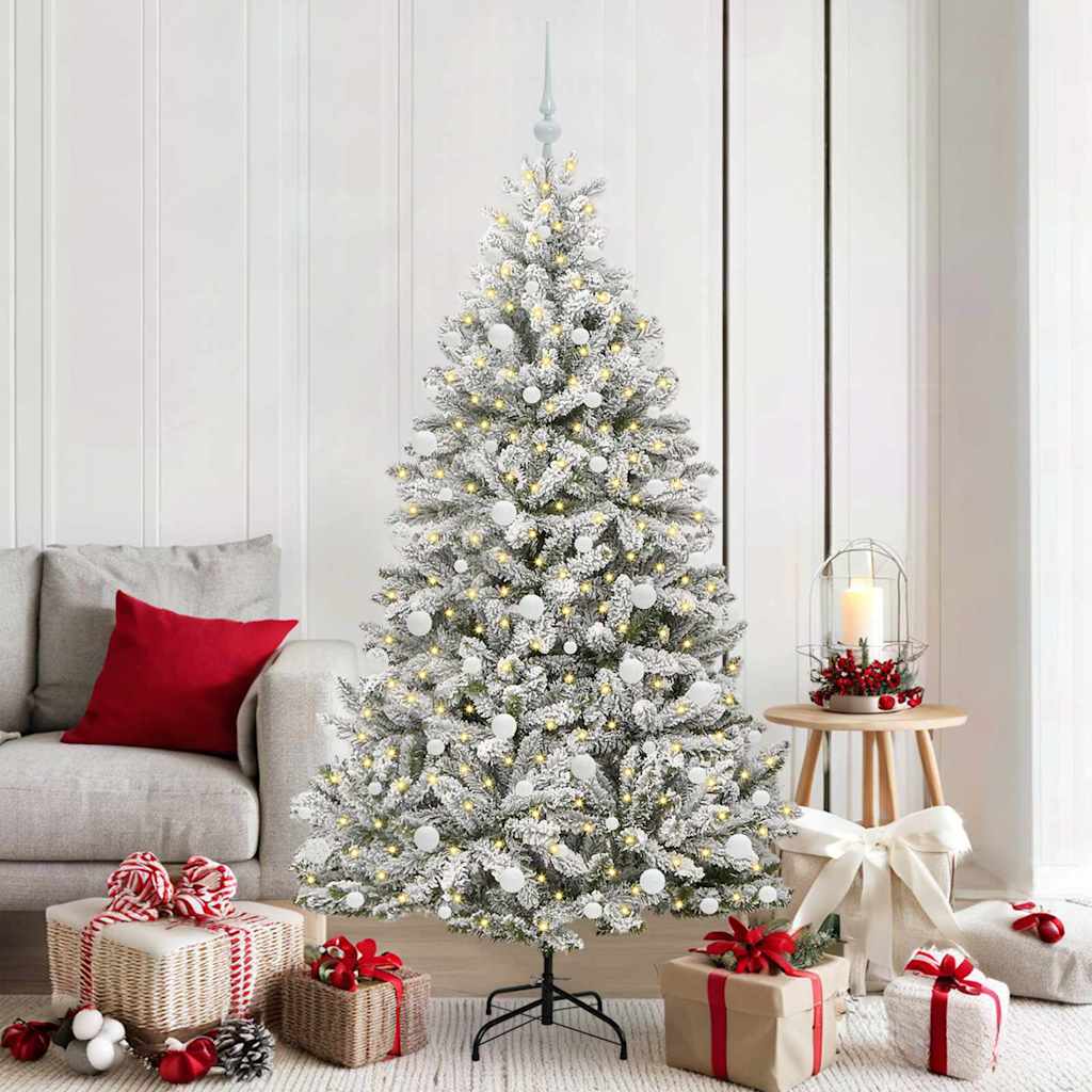 vidaXL Árbol de Navidad artificial 180 cm 300 LED Blanco Cálido