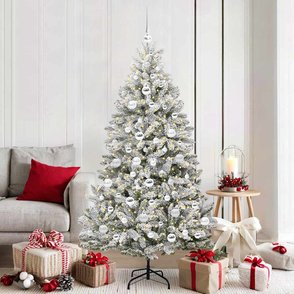 vidaXL Árbol de Navidad artificial 180 cm 300 LED Blanco Cálido
