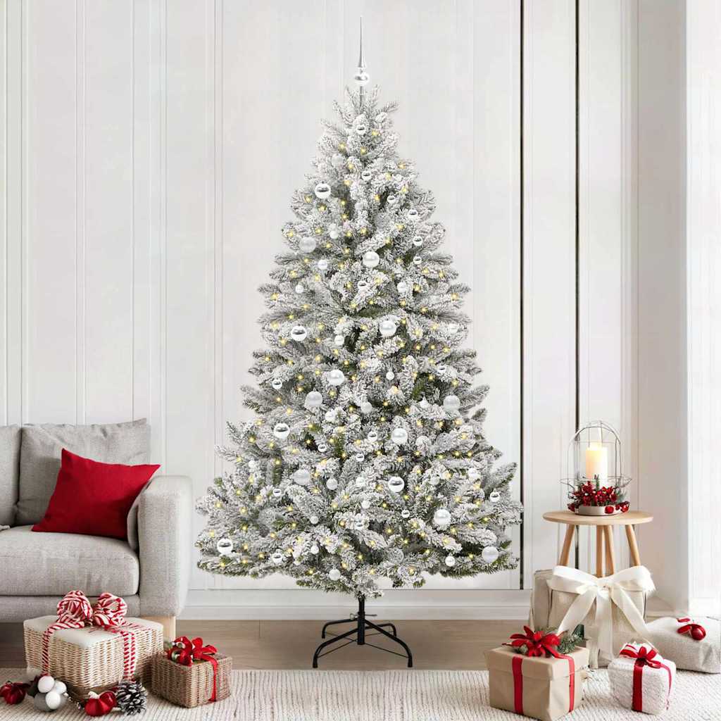 vidaXL Árbol de Navidad artificial 210 cm 300 LED Blanco Cálido