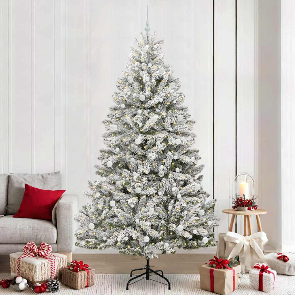 vidaXL Árbol de Navidad artificial 240 cm 300 LED Blanco Cálido