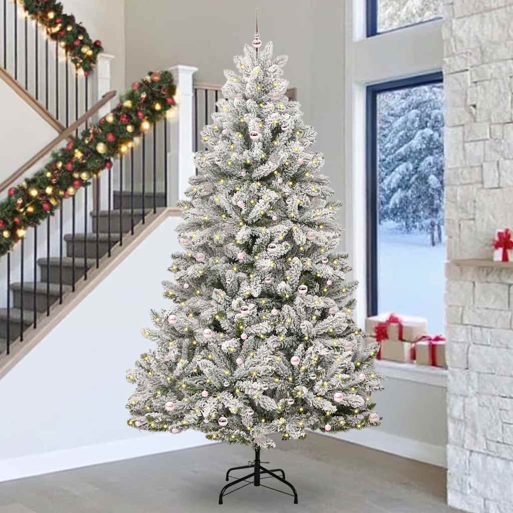 vidaXL Árbol de Navidad artificial 300 cm 300 LED Blanco Cálido