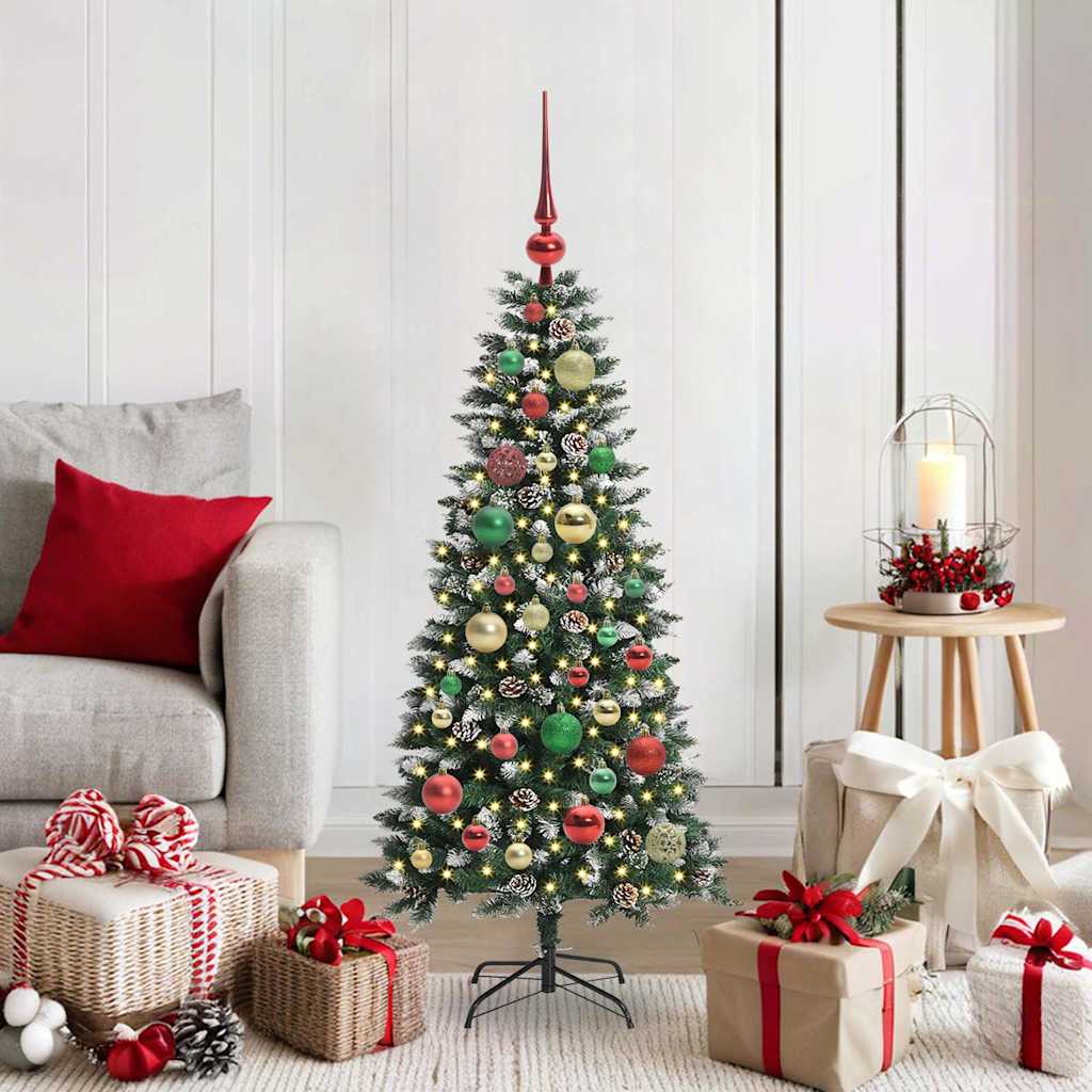 vidaXL Árbol de Navidad artificial Verde 120 cm PVC, plástico y acero