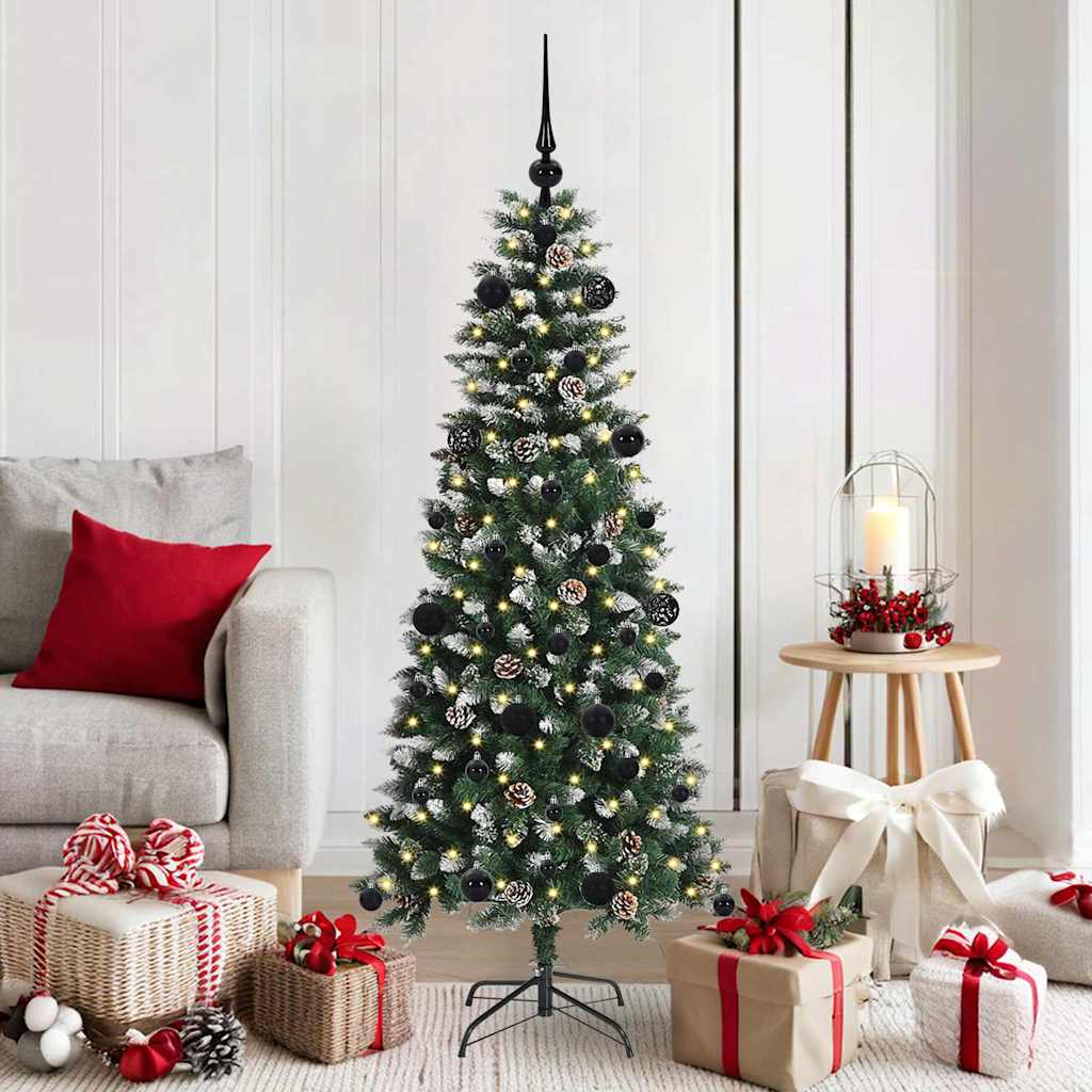 vidaXL Árbol de Navidad artificial Verde 150 cm PVC, plástico y acero