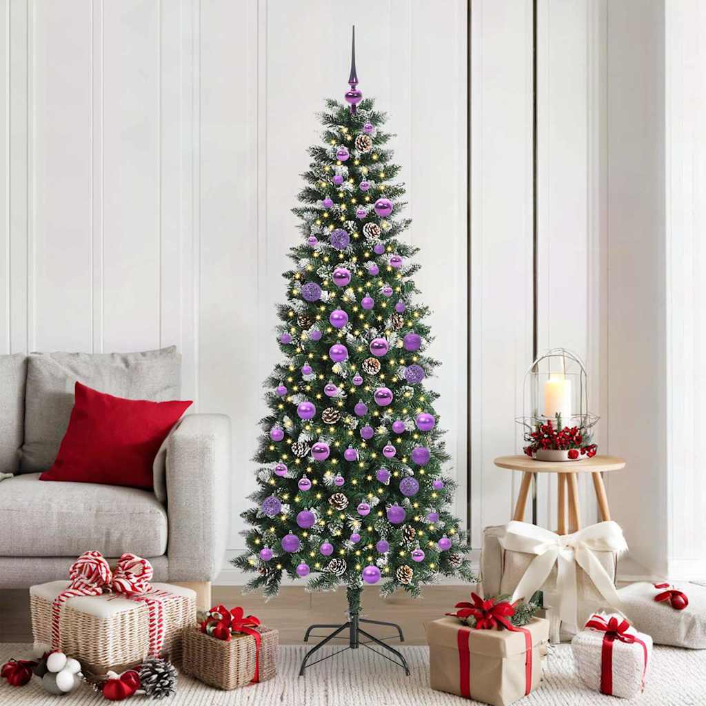 vidaXL Árbol de Navidad artificial Verde 180 cm PVC, plástico y acero