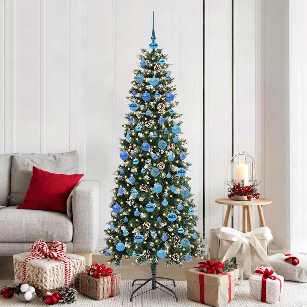 vidaXL Árbol de Navidad artificial Verde 180 cm PVC, plástico y acero