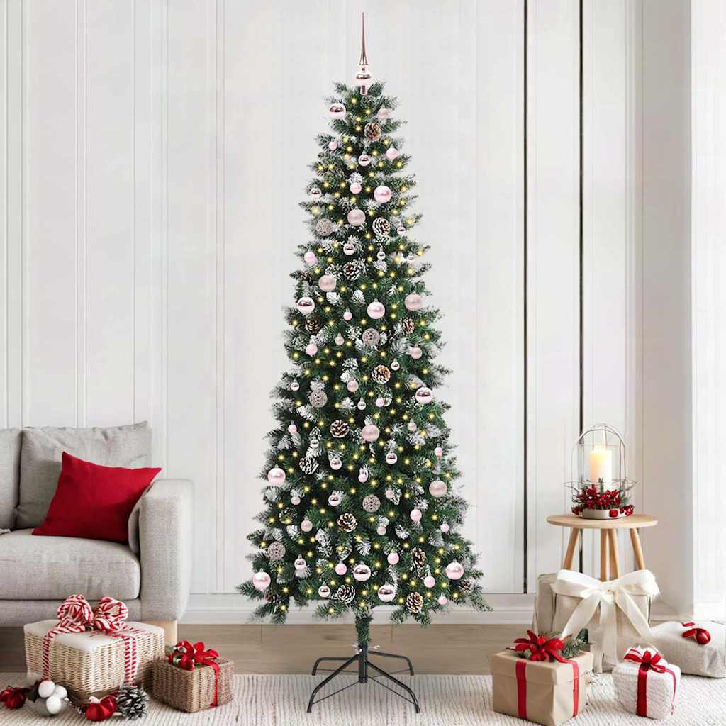 vidaXL Árbol de Navidad artificial Verde 240 cm PVC, plástico y acero