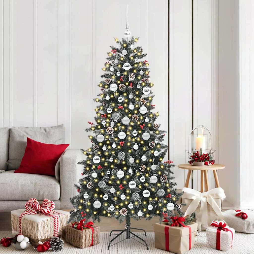 vidaXL Árbol de Navidad artificial Verde 180 cm PVC, Plástico y Acero