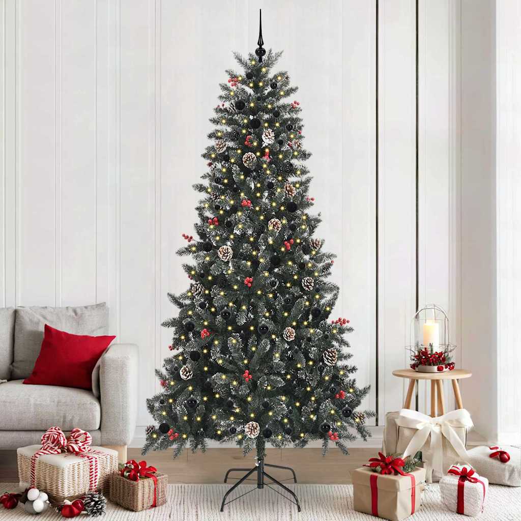 vidaXL Árbol de Navidad artificial Verde 240 cm PVC, Plástico y Acero