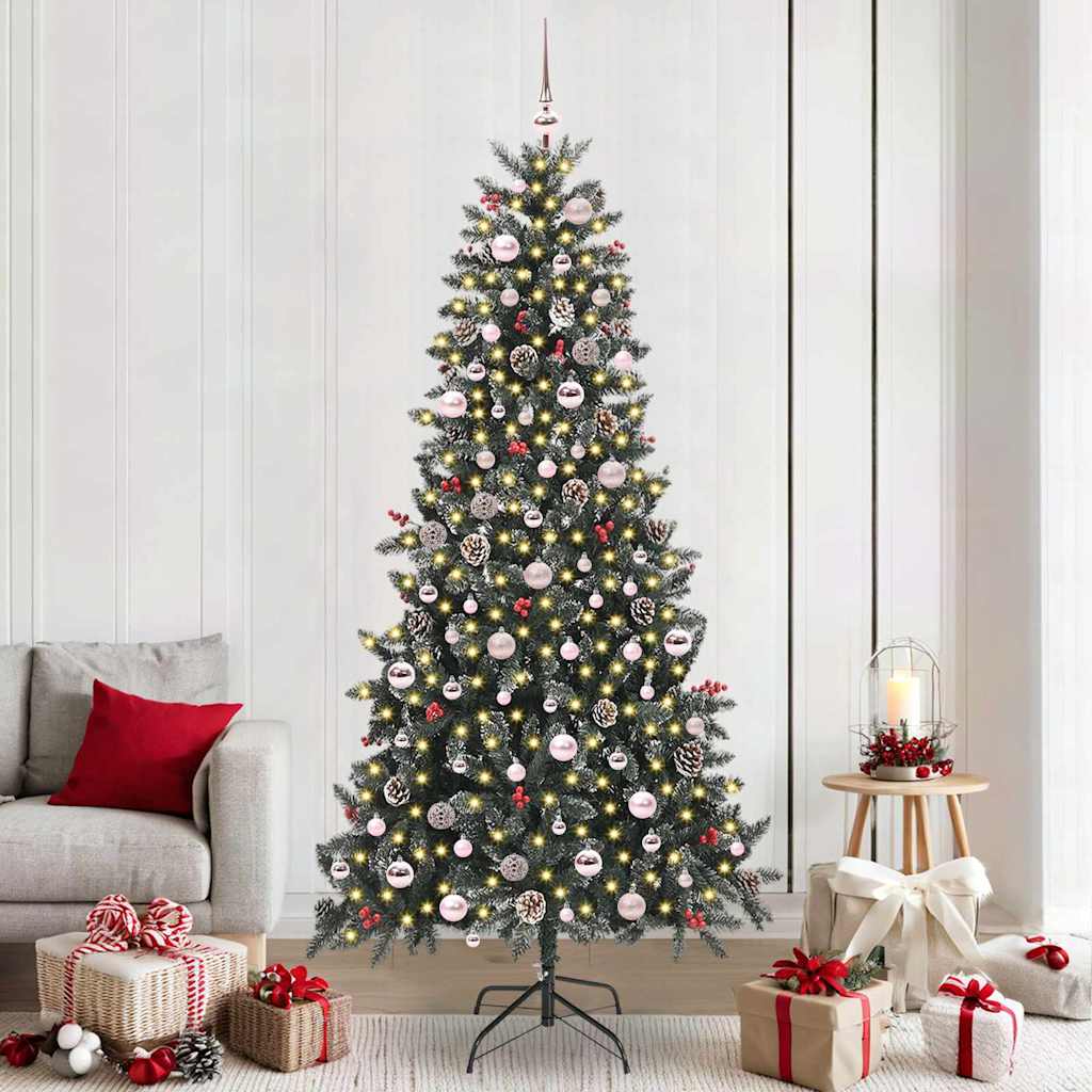 vidaXL Árbol de Navidad artificial Verde 240 cm PVC, Plástico y Acero