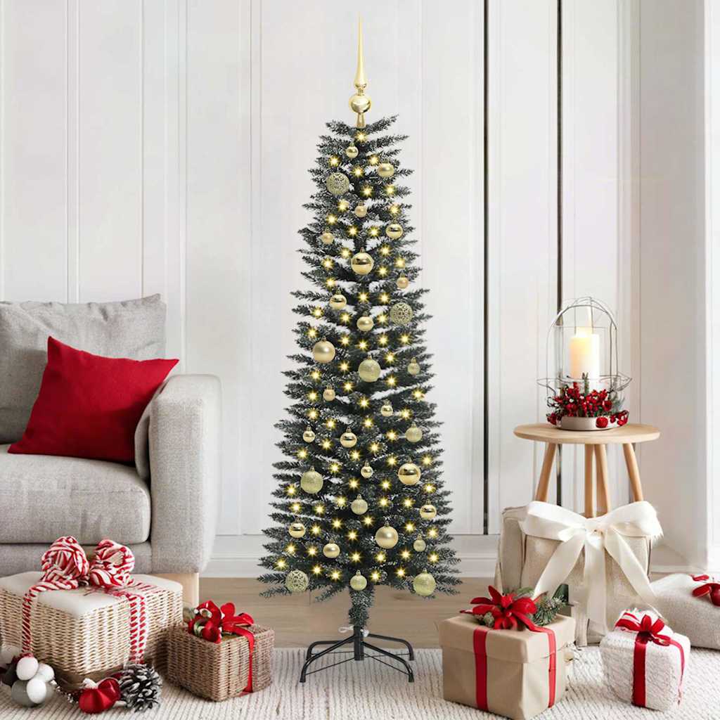 vidaXL Árbol de Navidad artificial Verde 150 cm PVC, Plástico y Acero