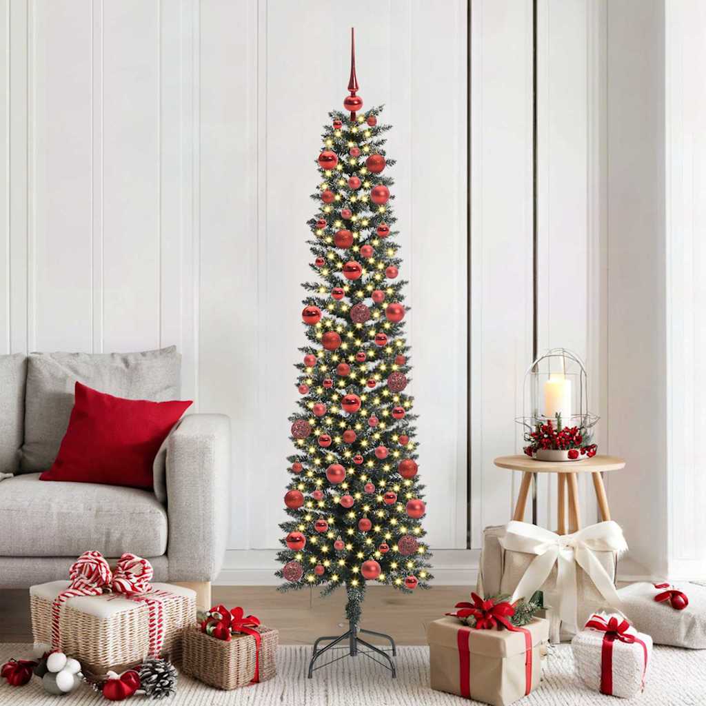vidaXL Árbol de Navidad artificial Verde 180 cm PVC, Plástico y Acero