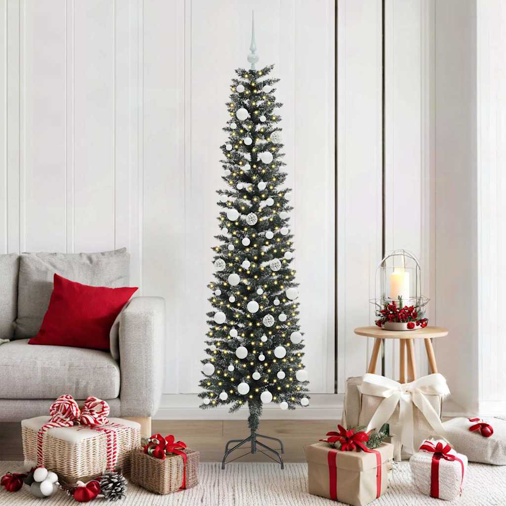 vidaXL Árbol de Navidad artificial Verde 180 cm PVC, Plástico y Acero