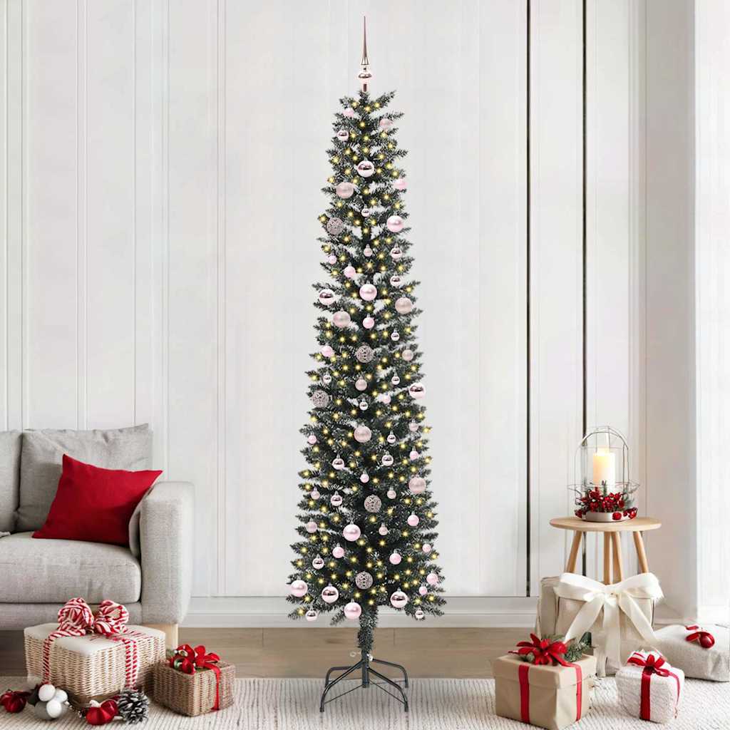 vidaXL Árbol de Navidad artificial Verde 240 cm PVC, Plástico y Acero