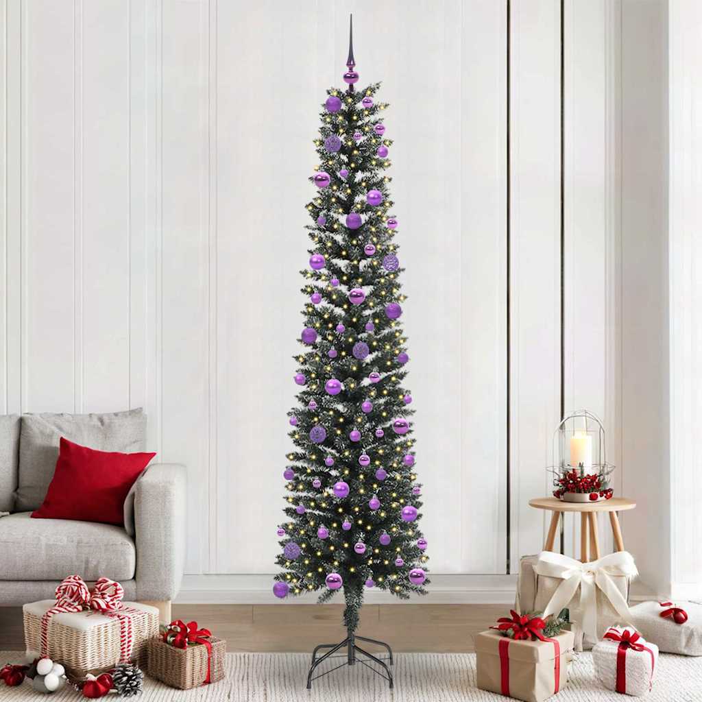 vidaXL Árbol de Navidad artificial Verde 240 cm PVC, Plástico y Acero