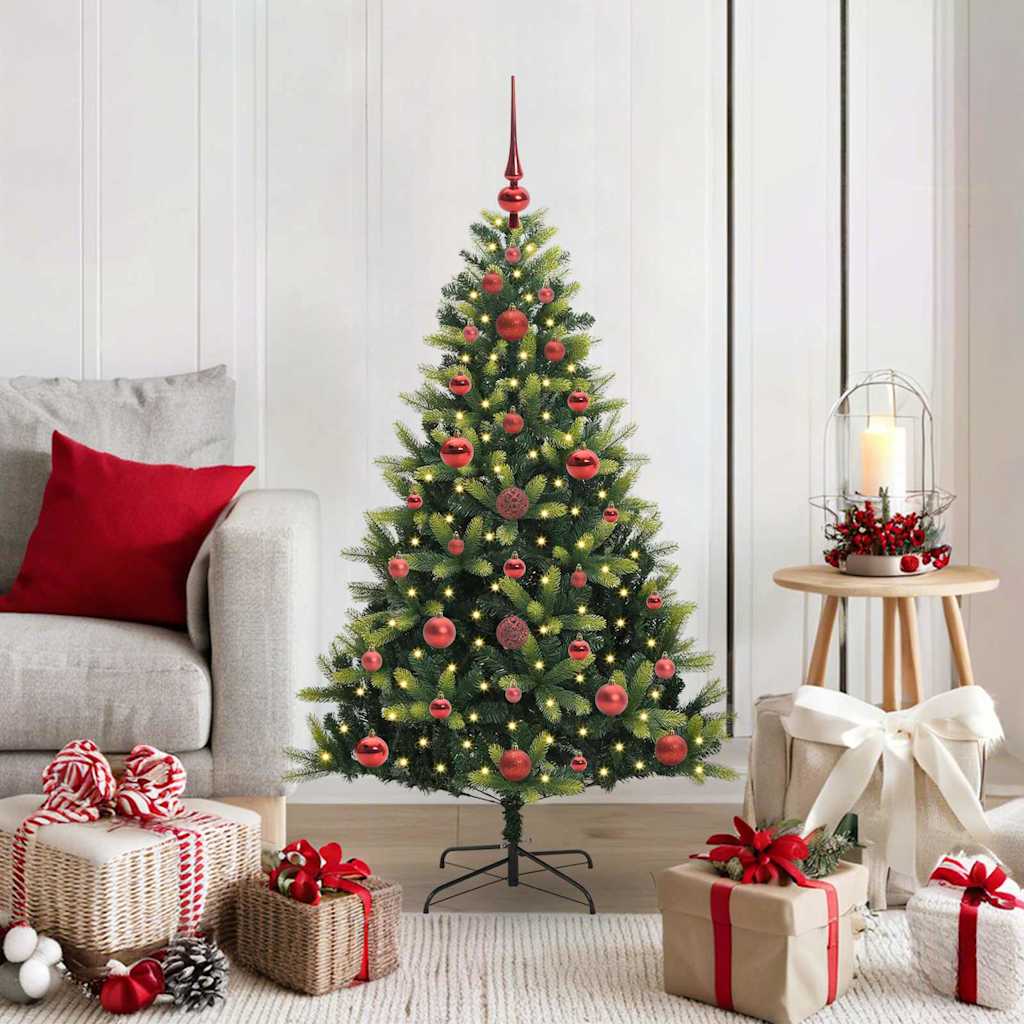 vidaXL Árbol de Navidad Artificial Articulado 150 LEDs Verde 120 cm