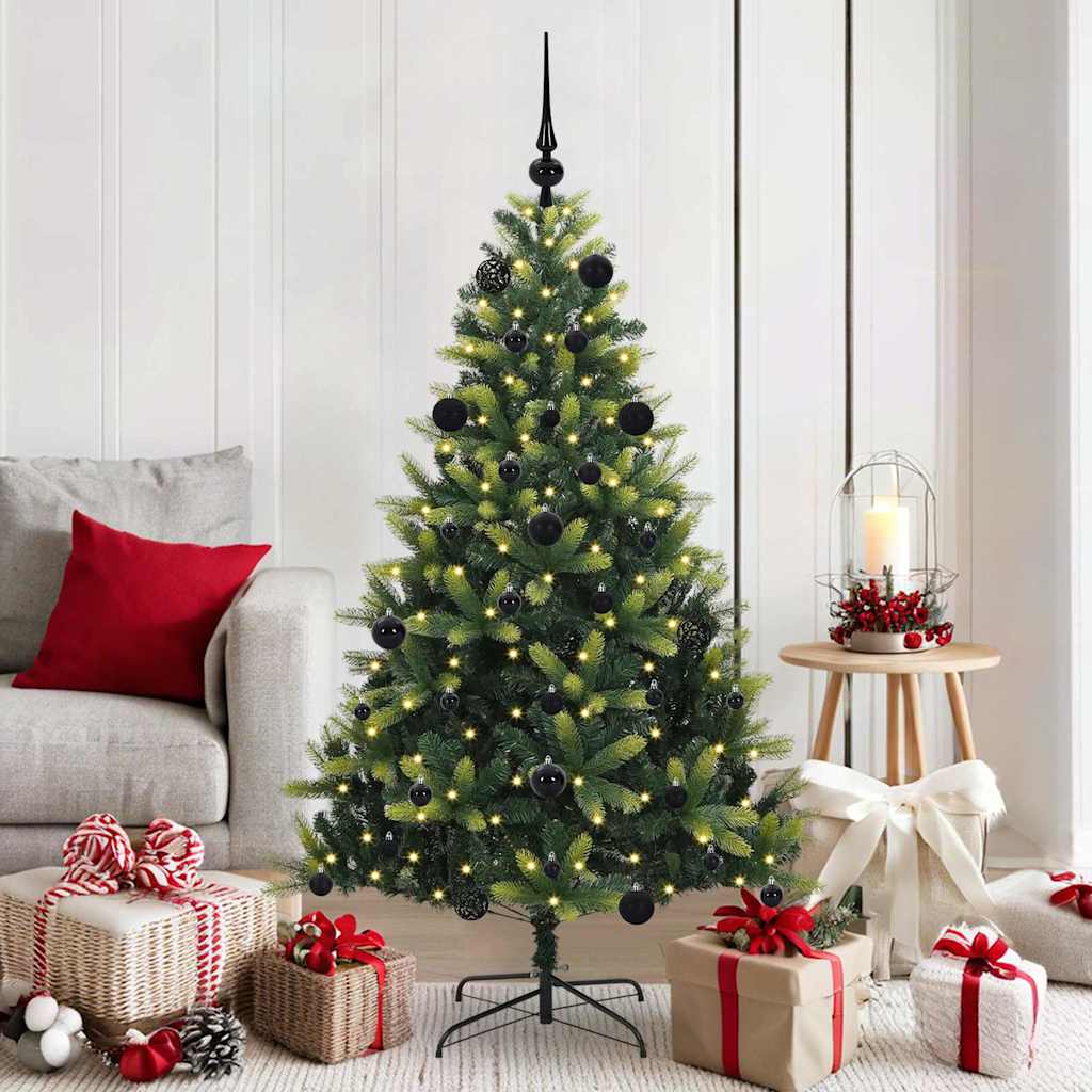 vidaXL Árbol de Navidad Artificial Articulado 150 LEDs Verde 150 cm