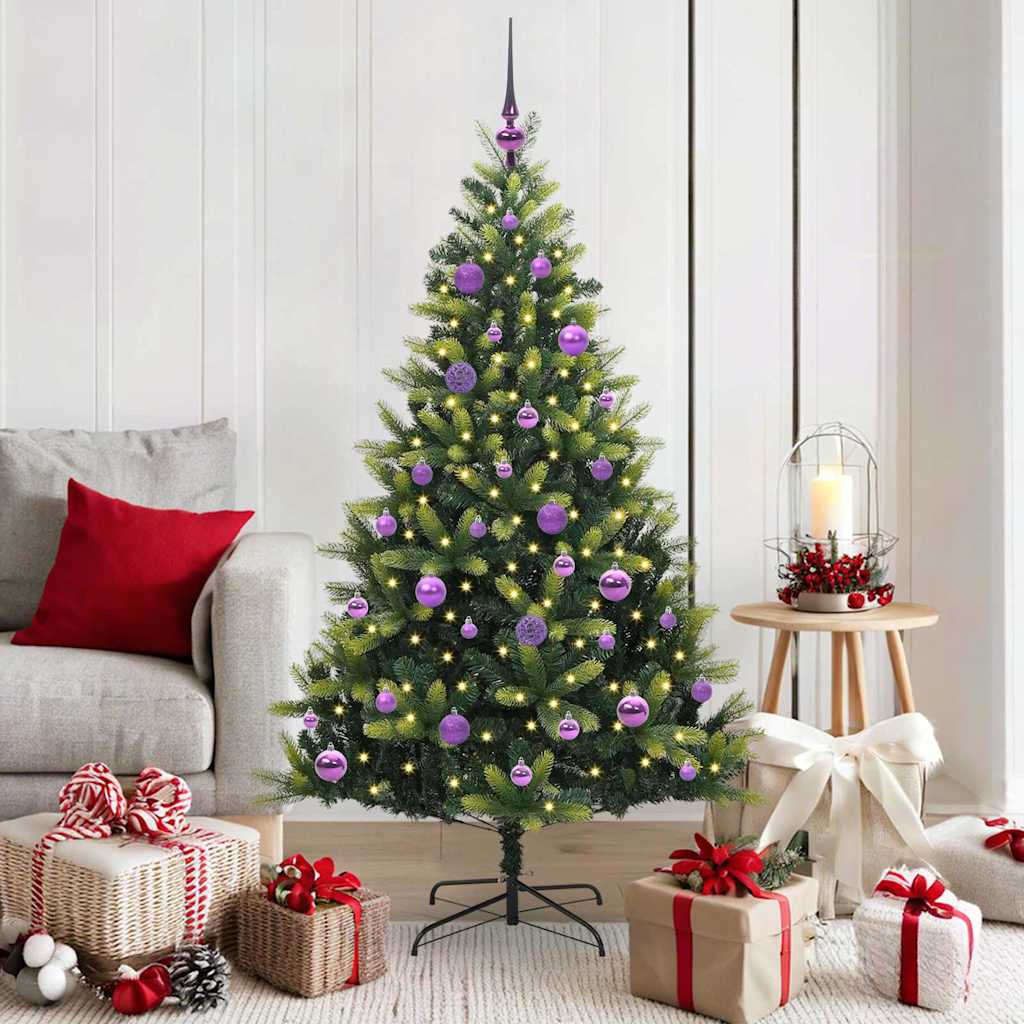 vidaXL Árbol de Navidad Artificial Articulado 150 LEDs Verde 150 cm