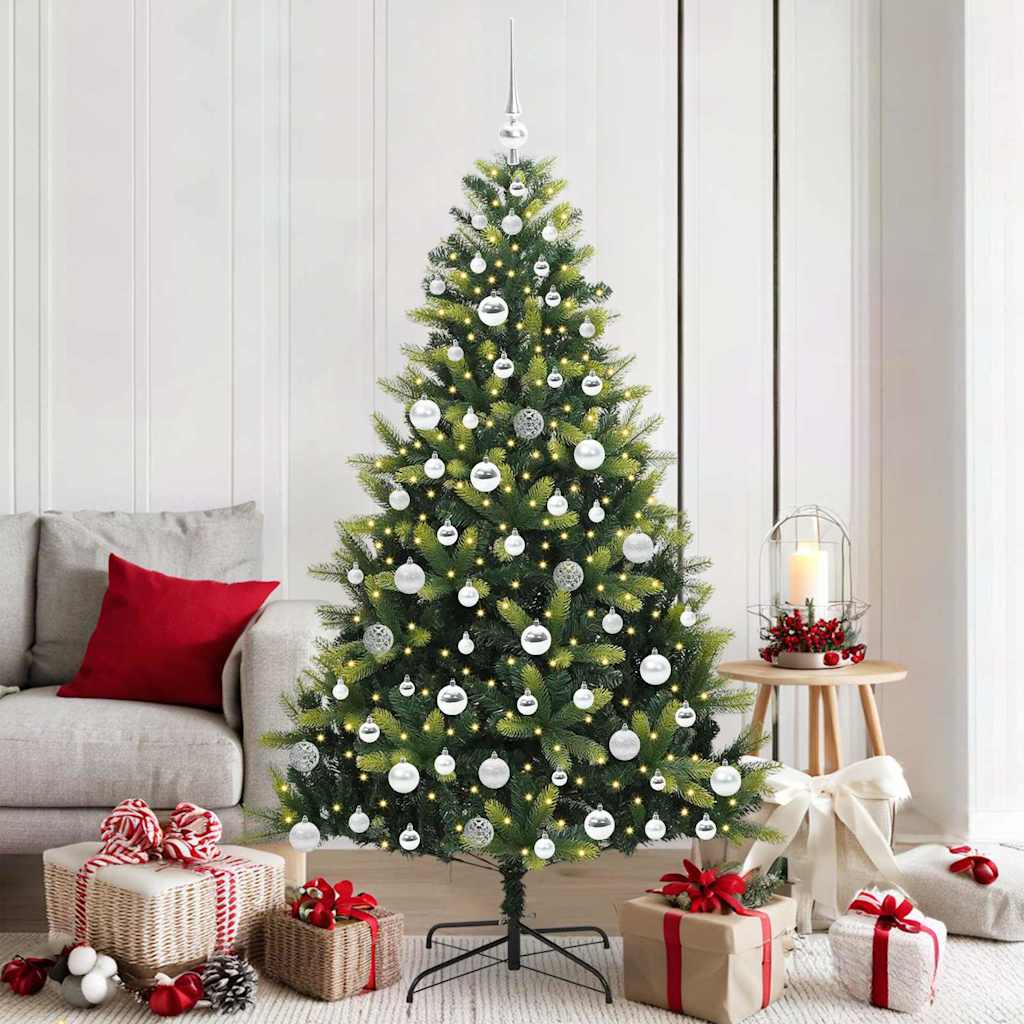 vidaXL Árbol de Navidad Artificial Plegable 300 LEDs Verde 180 cm