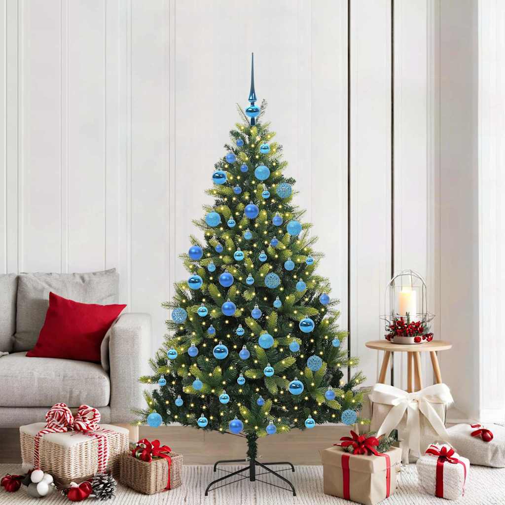 vidaXL Árbol de Navidad Artificial Plegable 300 LEDs Verde 180 cm