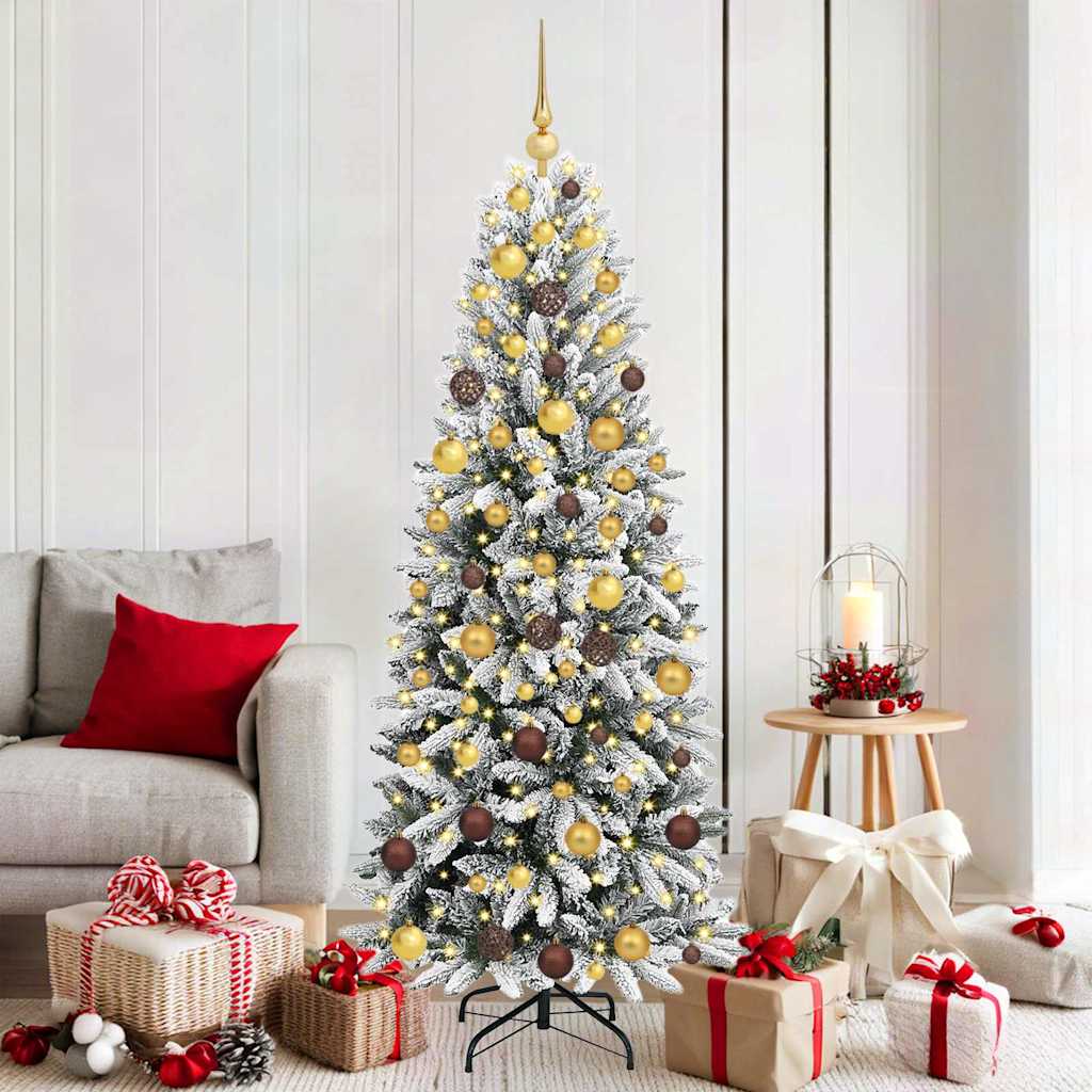vidaXL Árbol de Navidad artificial Blanco 180 cm