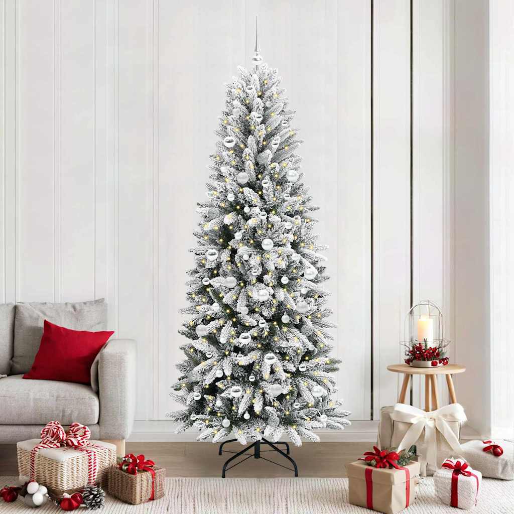 vidaXL Árbol de Navidad artificial Blanco 210 cm